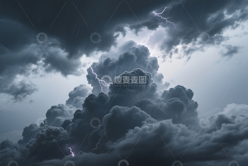 高清大图下载【趣麦麦图】暴雨来临天空乌云密布 (2)