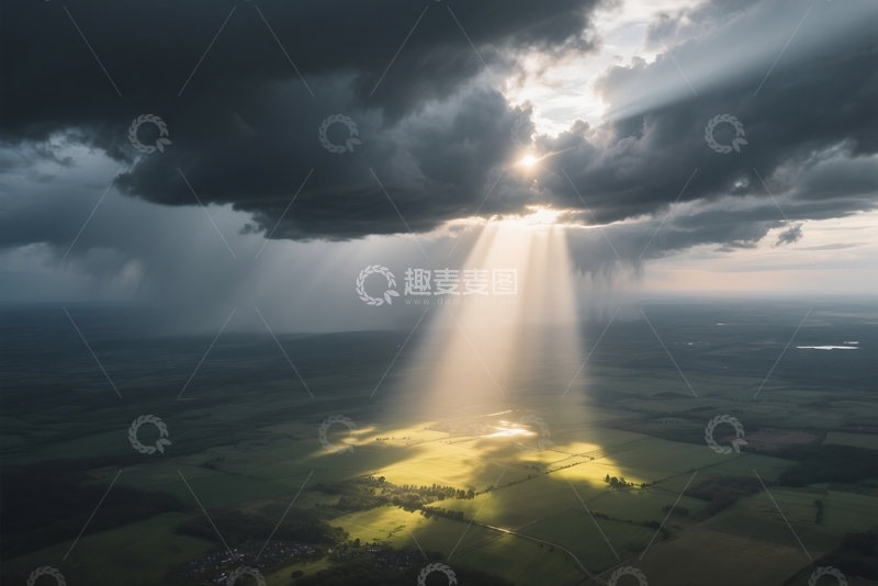 高清大图下载【趣麦麦图】暴风雨的天空和太阳。 (1)