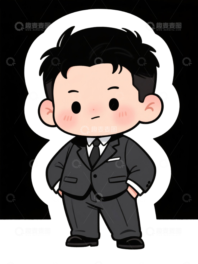 高清大图下载【趣麦麦图】穿着西装的帅气男人