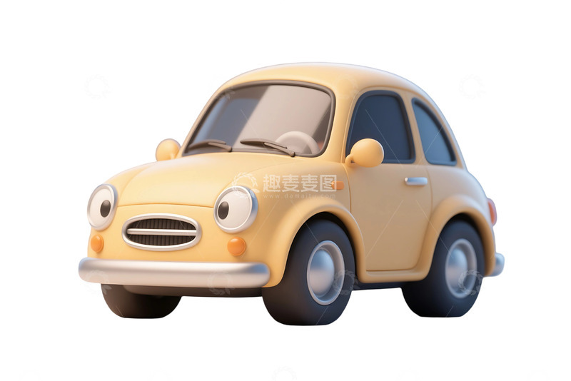 高清大图下载【趣麦麦图】免抠3D卡通小汽车 (4)