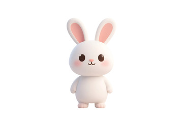 免抠3D卡通可爱兔子 (1)