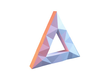 免抠3D 低多边形三角形设计元素 (3)