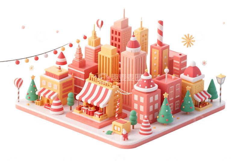 高清大图下载【趣麦麦图】免抠城市节日气氛活动素材 (4)