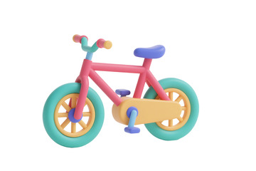 免抠彩色自行车元素 (2)