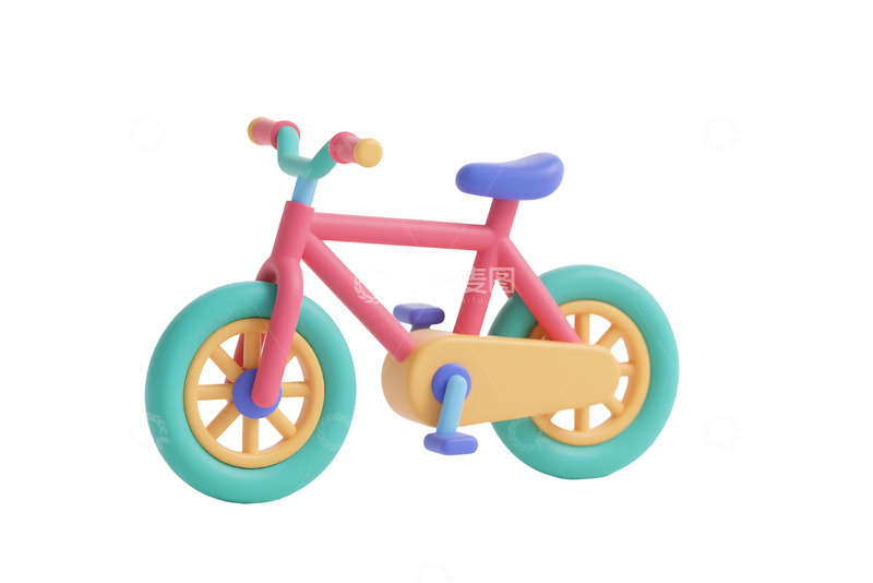 高清大图下载【趣麦麦图】免抠彩色自行车元素 (2)