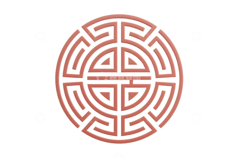 高清大图下载【趣麦麦图】免抠中国风圆形回字纹图案元素 (2)