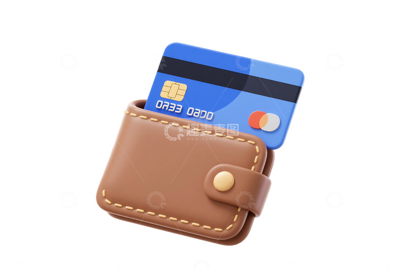 高清大图下载【趣麦麦图】免抠3D卡通钱包信用卡元素 (2)