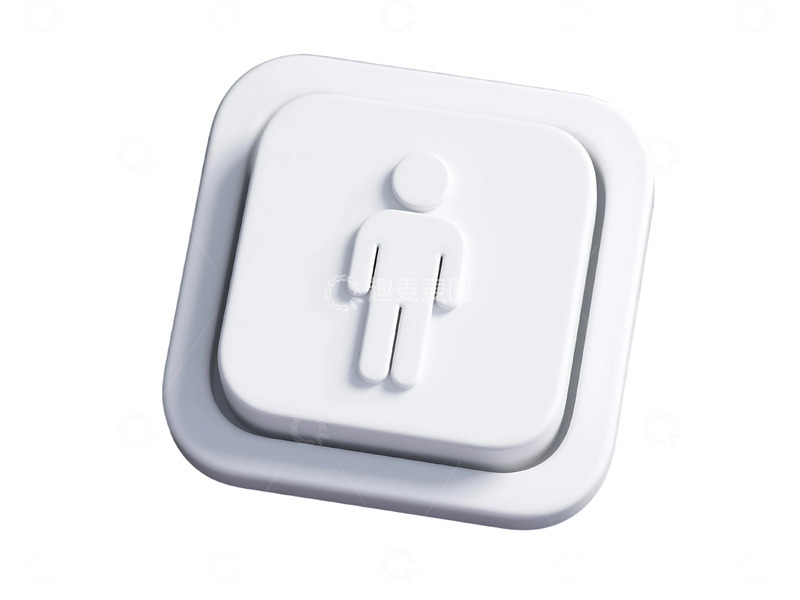 高清大图下载【趣麦麦图】免抠方形白色图标按钮人 (2)