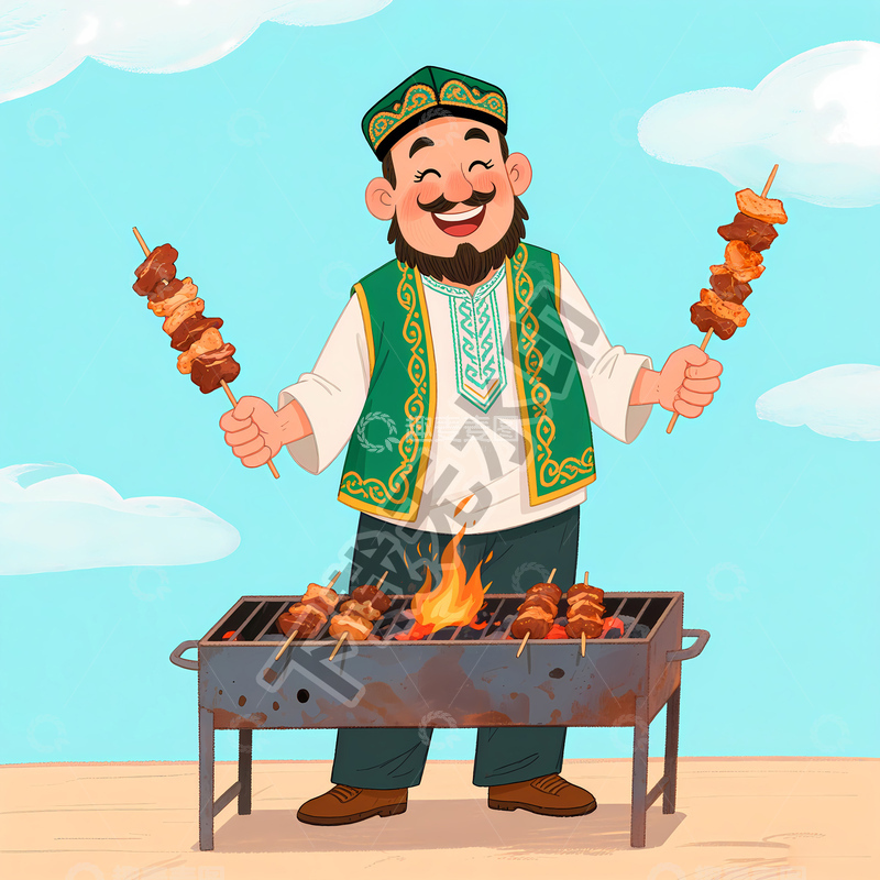 高清大图下载【趣麦麦图】新疆烤羊肉串