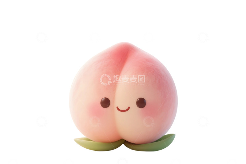 高清大图下载【趣麦麦图】免抠可爱水蜜桃子 (3)