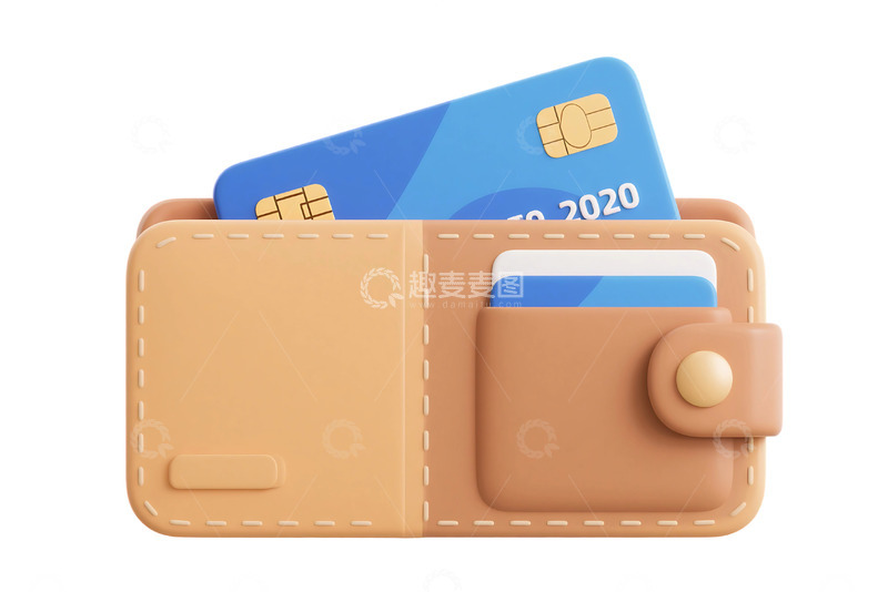 高清大图下载【趣麦麦图】免抠3D卡通钱包信用卡元素 (3)