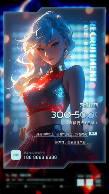 夜店招聘海报12
