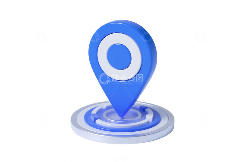 高清大图下载【趣麦麦图】免抠科技蓝色图标定位 (4)