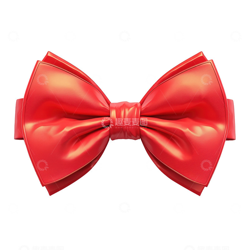 高清大图下载【趣麦麦图】-卡通简约红色的蝴蝶结