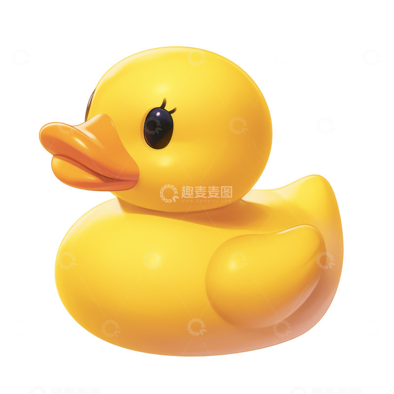 高清大图下载【趣麦麦图】卡通简约一只小黄鸭1