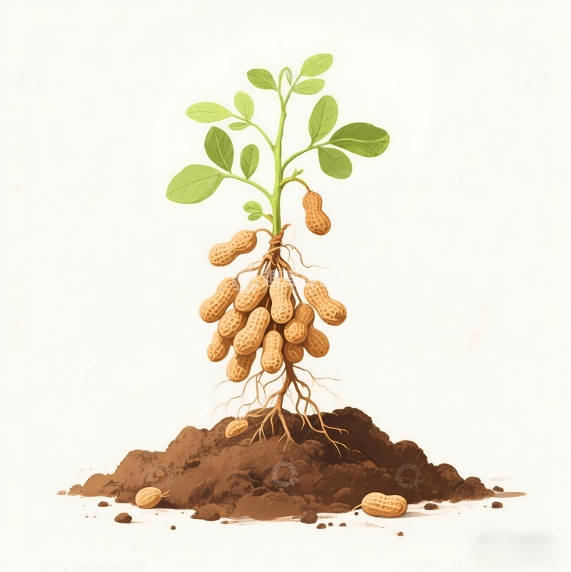 一整颗花生素材