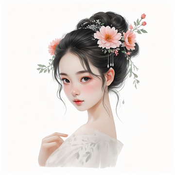 国风少女肖像
