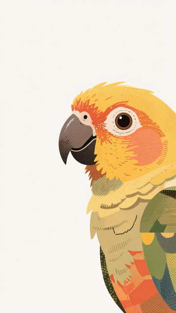 波普插画鹦鹉8