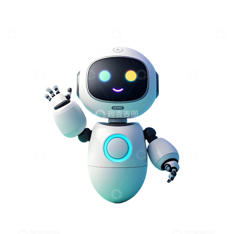 高清大图下载【趣麦麦图】Q 版 AI 机器人 3D 形象34