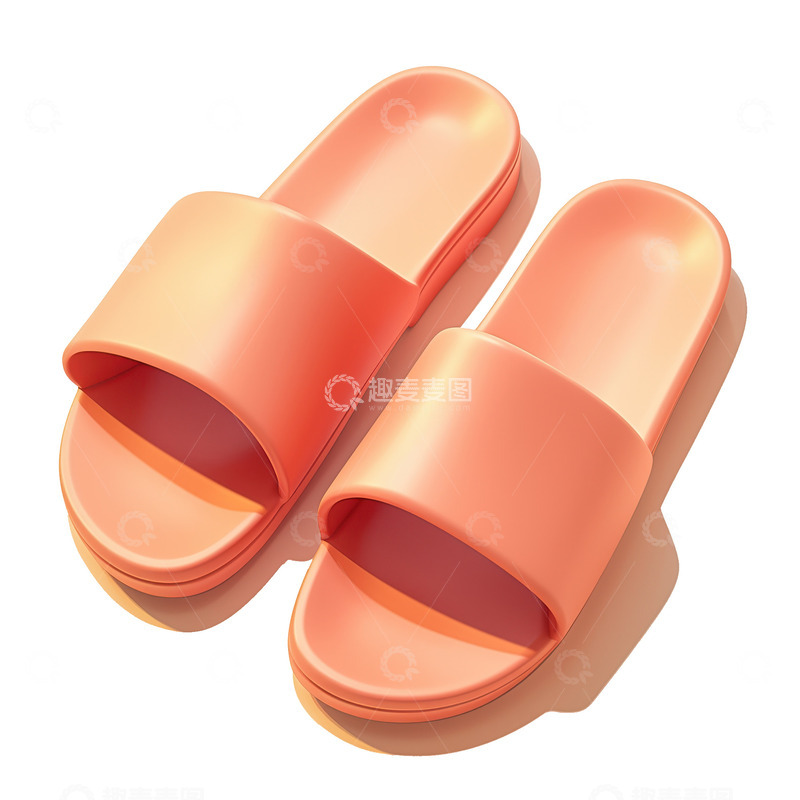 高清大图下载【趣麦麦图】一双简约的凉拖鞋