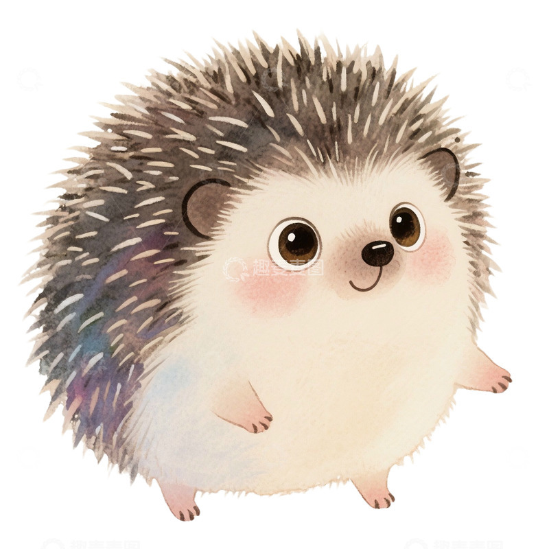 高清大图下载【趣麦麦图】秋天可爱的小刺猬免抠元素