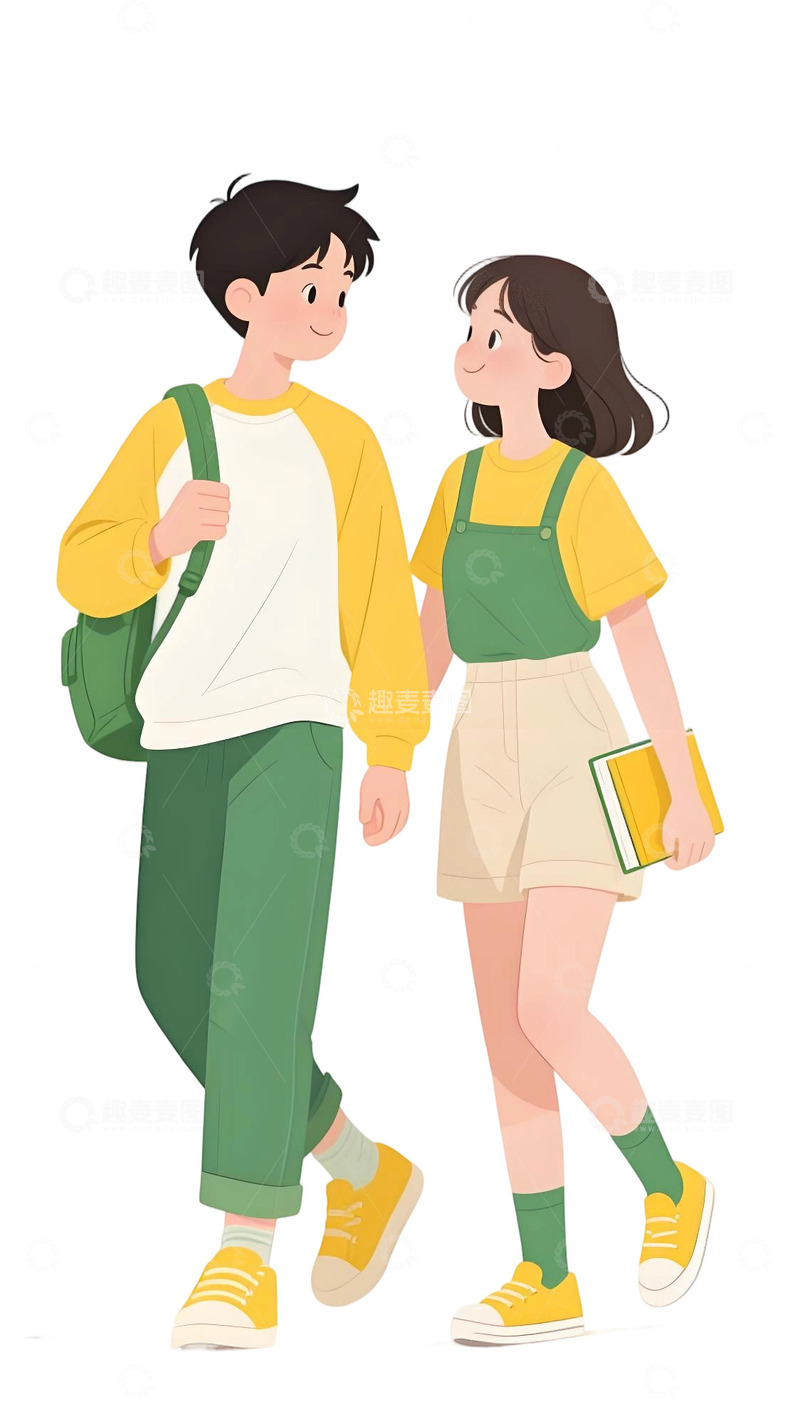 高清大图下载【趣麦麦图】浪漫的情侣插画37