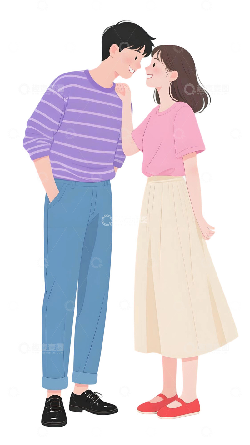 高清大图下载【趣麦麦图】浪漫的情侣插画44
