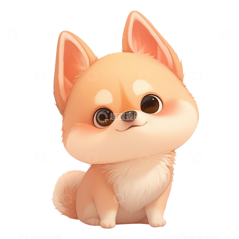 高清大图下载【趣麦麦图】卡通简约一条小狗狗