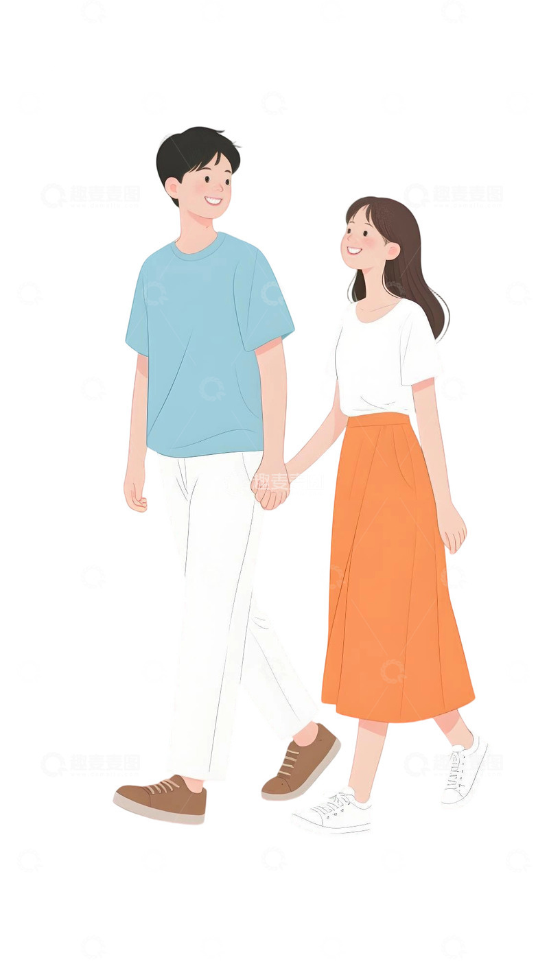 高清大图下载【趣麦麦图】浪漫的情侣插画45