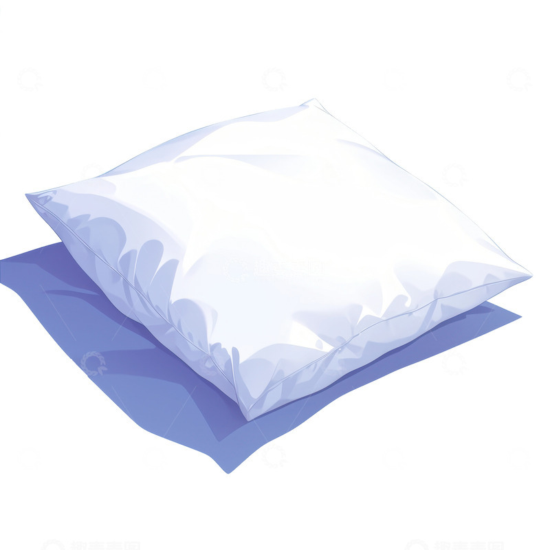 高清大图下载【趣麦麦图】卡通简约一个白色的软枕