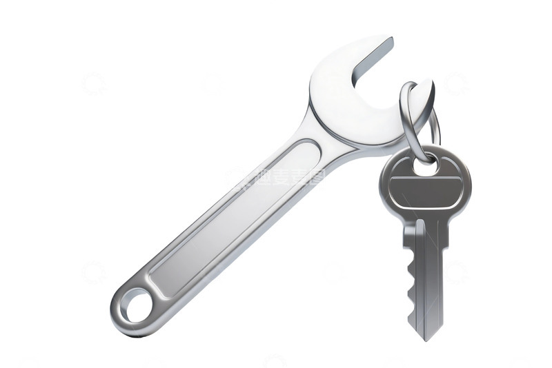 高清大图下载【趣麦麦图】免抠金属扳手维修工具钥匙 (4)