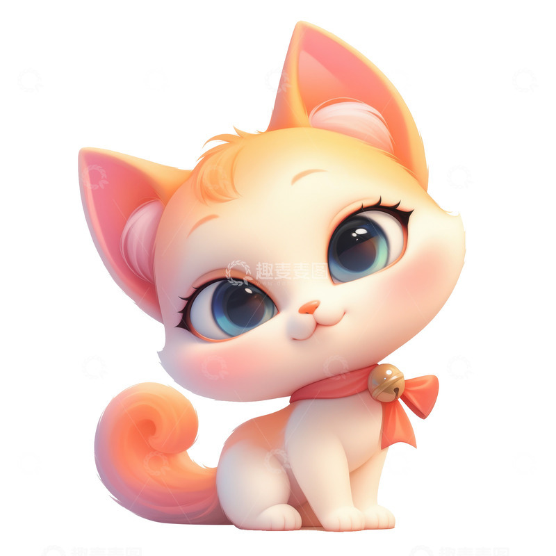 高清大图下载【趣麦麦图】卡通简约可爱的小猫咪