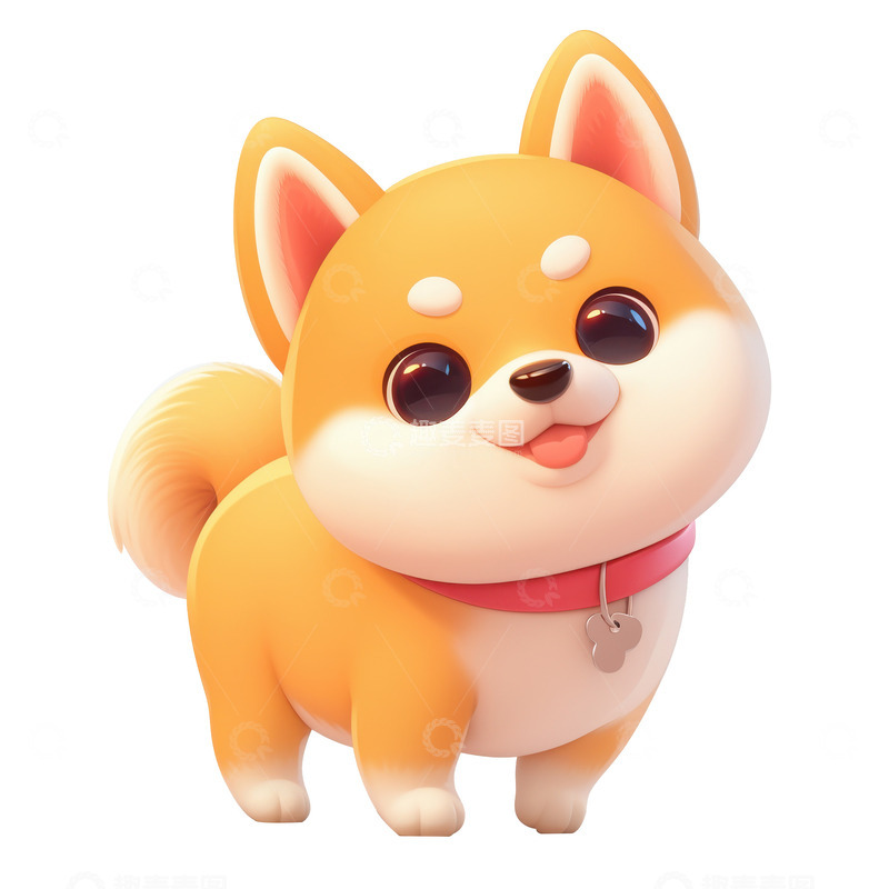 高清大图下载【趣麦麦图】卡通简约一个可爱的小狗狗