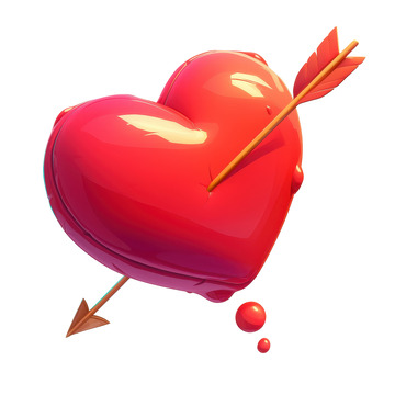 卡通简约一箭穿心1