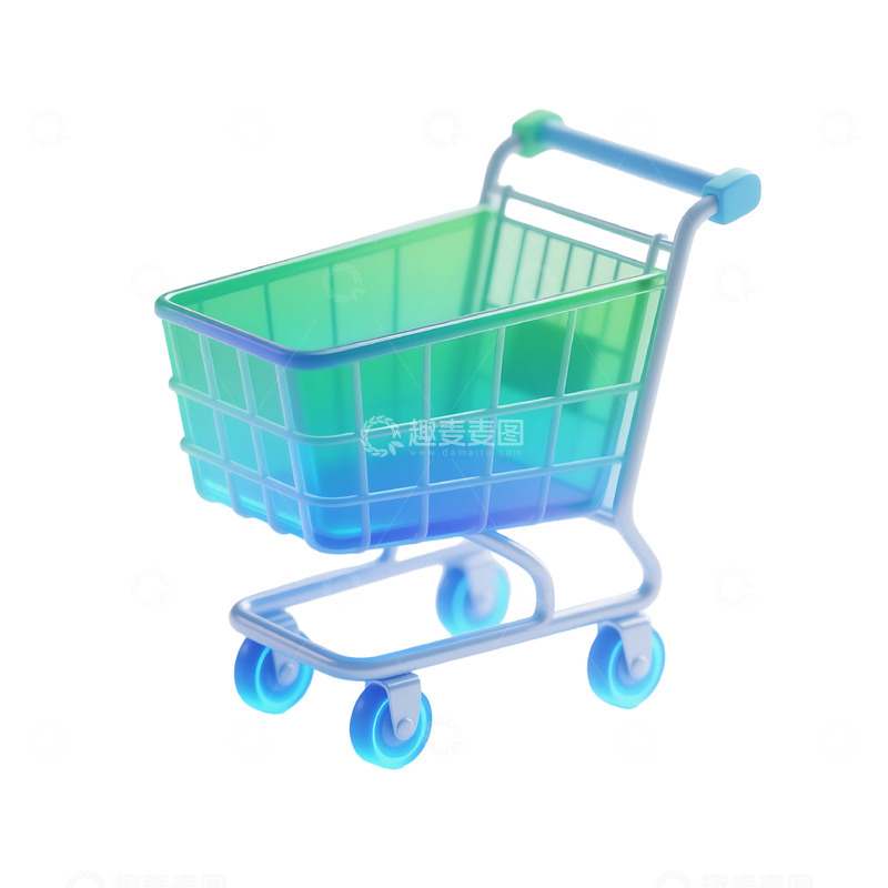 高清大图下载【趣麦麦图】免抠购物车渐变磨砂玻璃 (2)