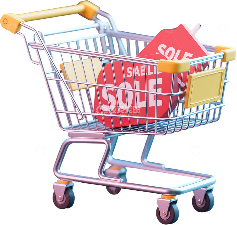 高清大图下载【趣麦麦图】免抠购物车销售篮子购买销售 (1)