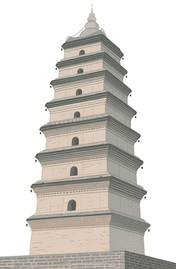 小雁塔地标建筑