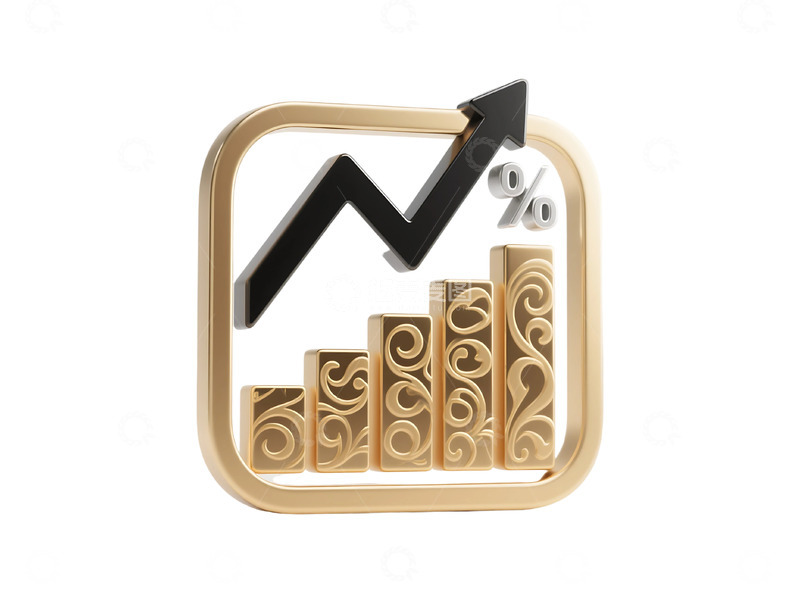 高清大图下载【趣麦麦图】免扣图像的条形图和财务增长 