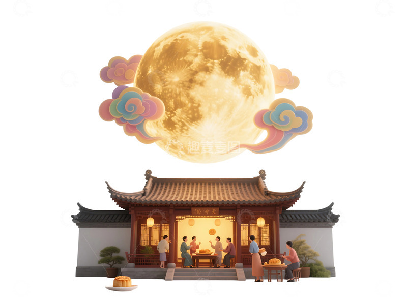 高清大图下载【趣麦麦图】免扣国潮中国传统节日主题背景 