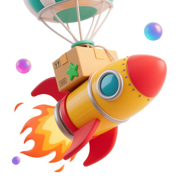 免扣包裹递送空投飞包裹运输图标 1