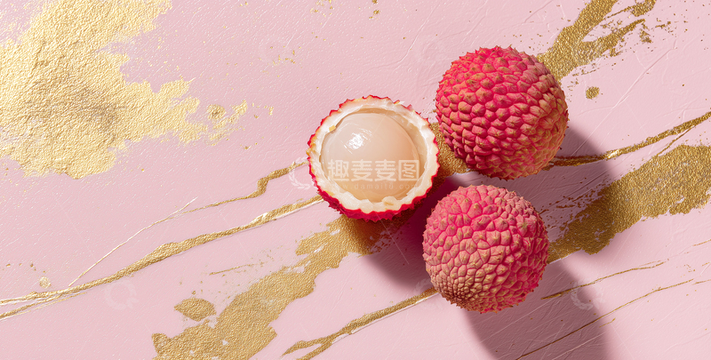 高清大图下载【趣麦麦图】国风水果新鲜荔枝特写展示