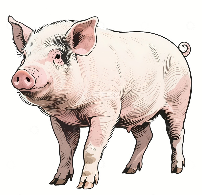 高清大图下载【趣麦麦图】一只健壮的肥猪