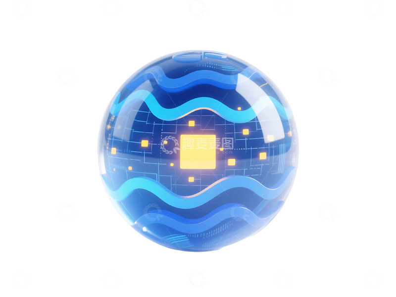 高清大图下载【趣麦麦图】免扣科技数据图标，玻璃材质质感 