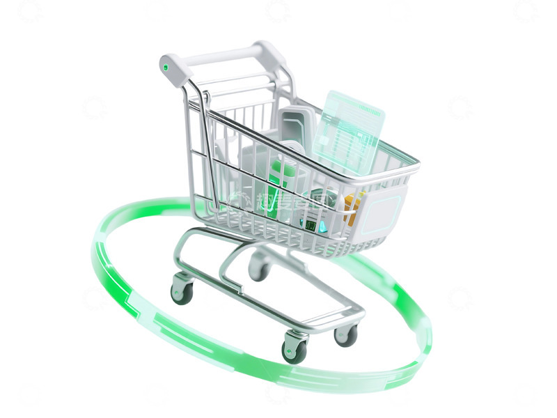 高清大图下载【趣麦麦图】免扣现实白色购物车是飞行 