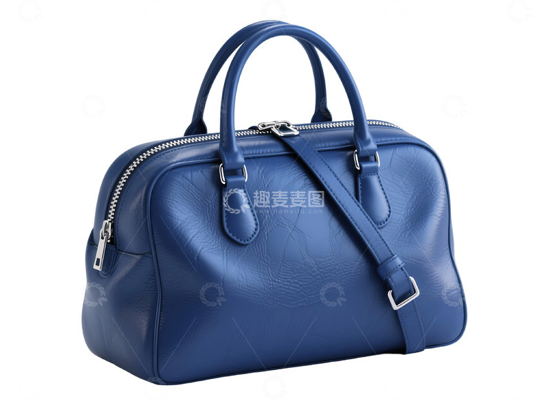 高清大图下载【趣麦麦图】免扣蓝色手提包手提袋 