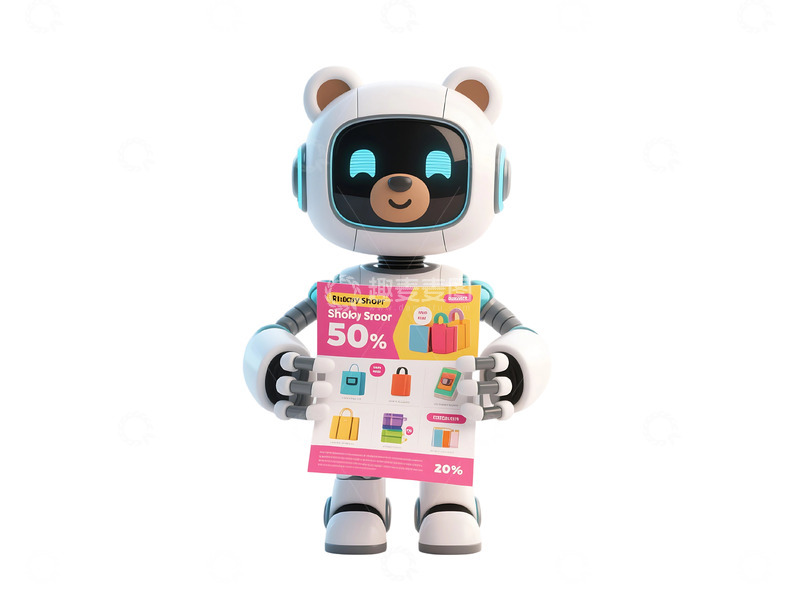 高清大图下载【趣麦麦图】免扣机器人和零售业 