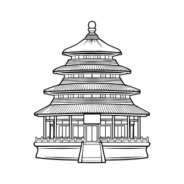 简约黑白房屋建筑