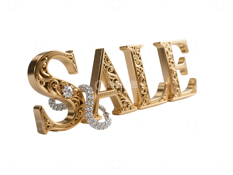 高清大图下载【趣麦麦图】免扣的SALE购物促销文字元素插画 