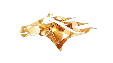 金色马头免抠素材