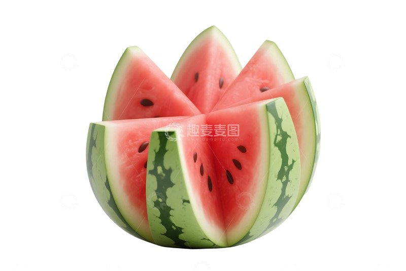 高清大图下载【趣麦麦图】免抠切片西瓜 1